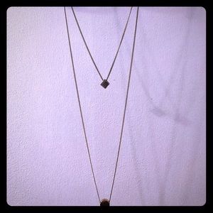 Gold double layer necklace